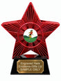 Red Superstar Female Cross Country Runner Resin Trophy 140 x 125mm (A6)