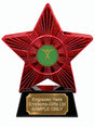 Red Superstar Crossed Hockey Sticks Resin Trophy 140 x 125mm (A6)