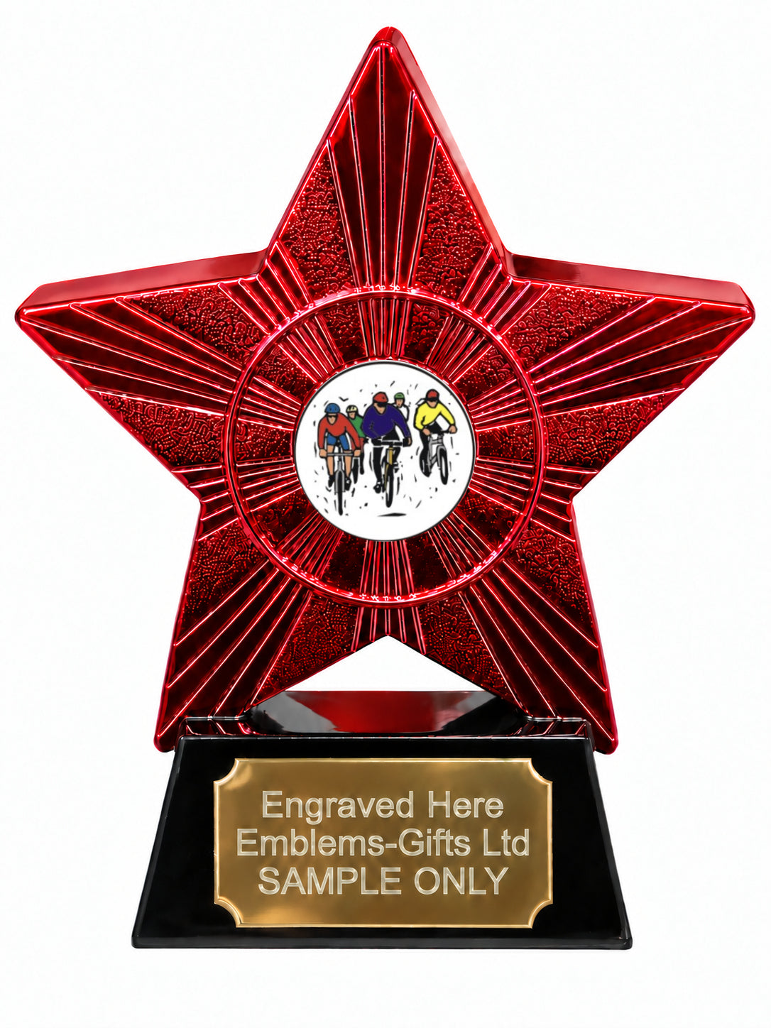Red Superstar Cycling Group Resin Trophy 140 x 125mm (A6)