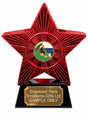 Red Superstar Seated Angler Resin Trophy 140 x 125mm (A6)
