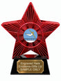 Red Superstar Male Trampoline Resin Trophy 140 x 125mm (A7)