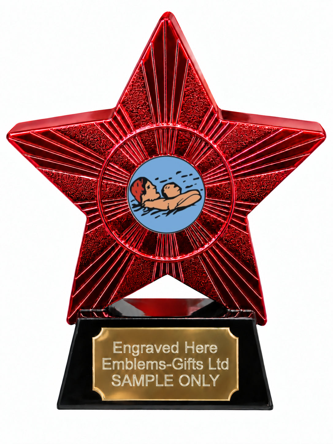 Red Superstar Lifesaving Resin Trophy 140 x 125mm (A7)