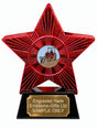 Red Superstar Tractor Ploughing Resin Trophy 140 x 125mm (A7)
