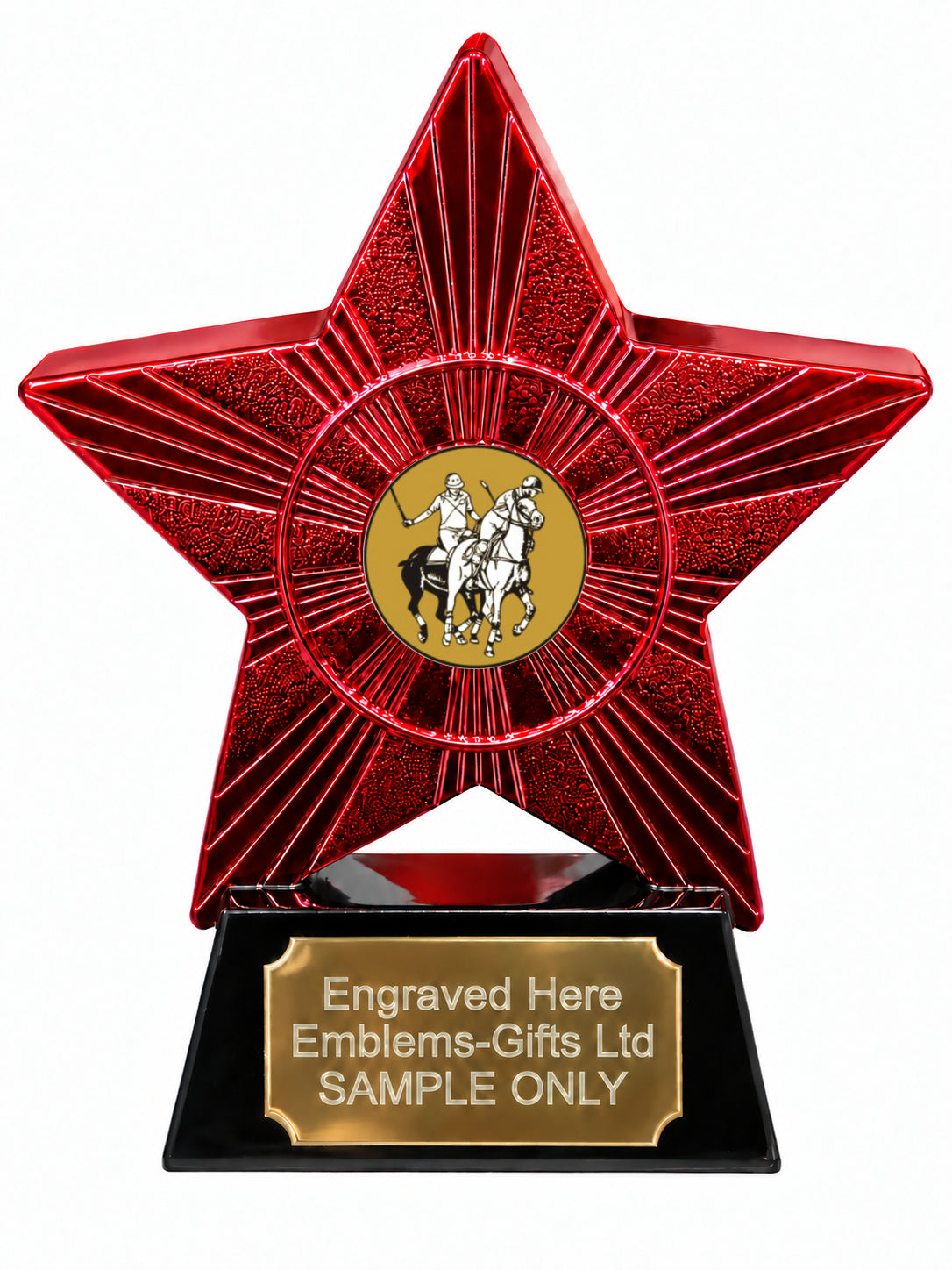 Red Superstar Carriage Driving Resin Trophy 140 x 125mm (A7)