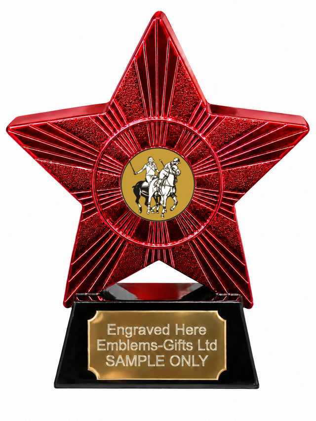 Red Superstar Carriage Driving Resin Trophy 140 x 125mm (A7)