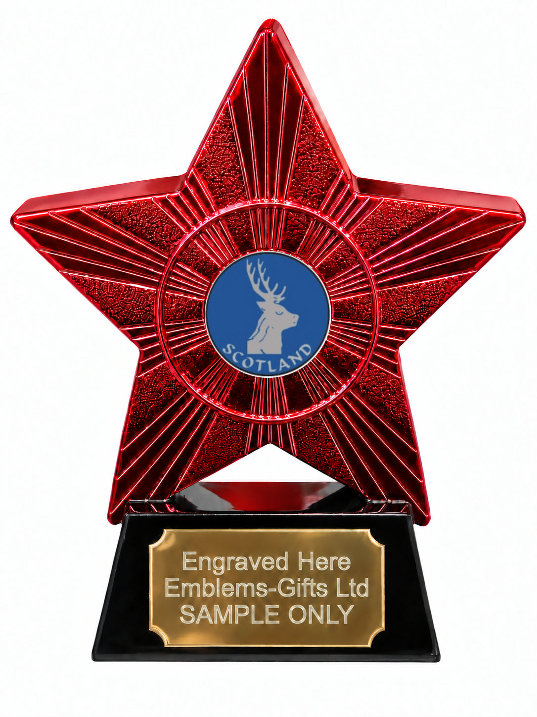 Red Superstar Scotland Stag Resin Trophy 140 x 125mm (A7)