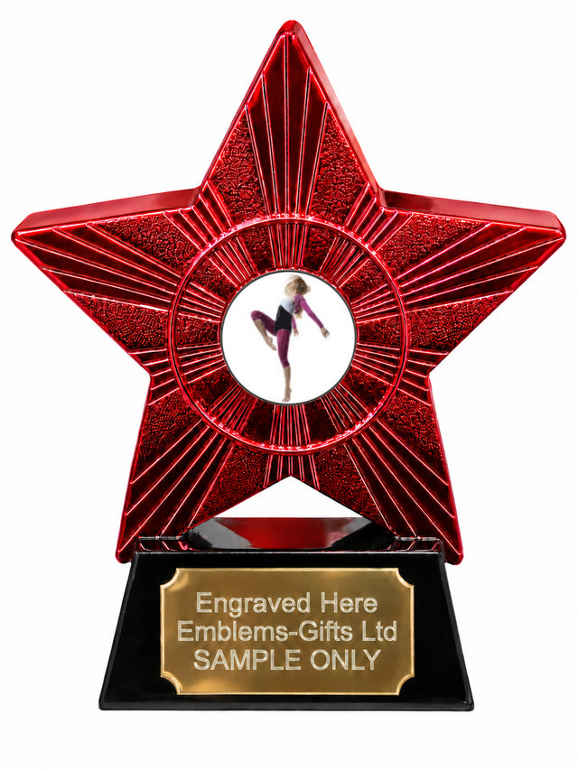 Red Superstar Modern Dancing Resin Trophy 140 x 125mm (A7)