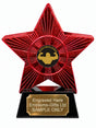 Red Superstar Bodybuilding Resin Trophy 140 x 125mm (A7)
