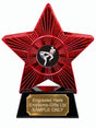 Red Superstar Martial Arts Sparring Resin Trophy 140 x 125mm (A7)