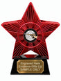Red Superstar Pistol Target Shooting Resin Trophy 140 x 125mm (A7)