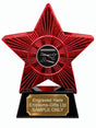 Red Superstar Hairdressing Resin Trophy 140 x 125mm (A7)