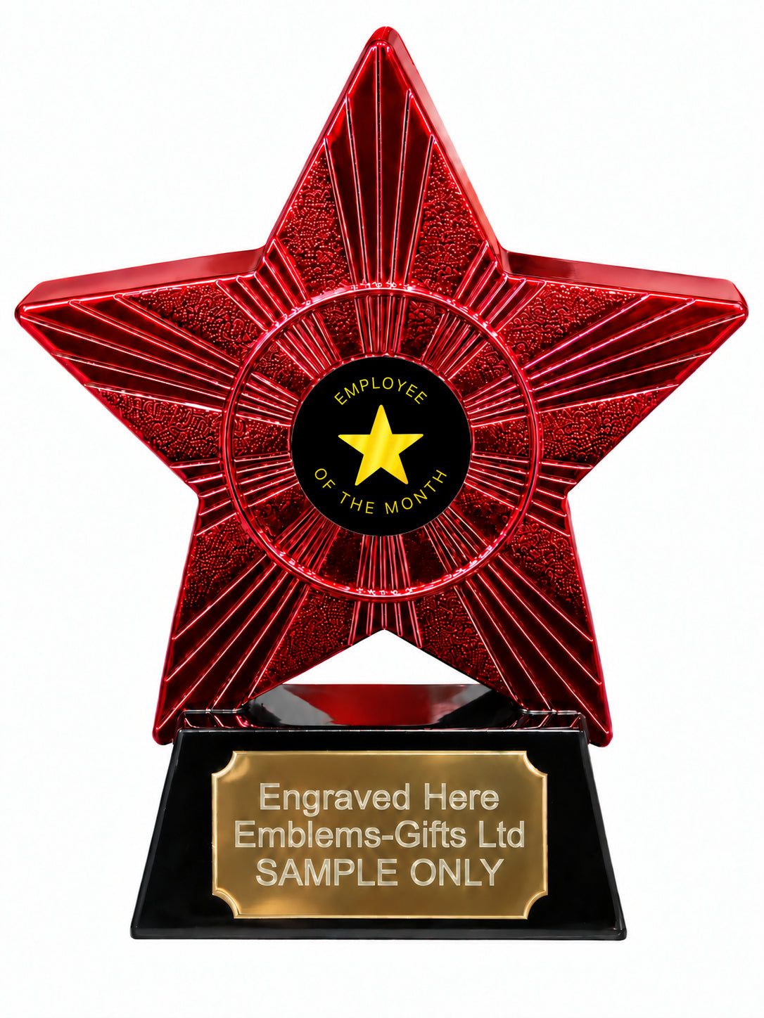 Red Superstar Employee of the Month Resin Trophy 140 x 125mm (A8)