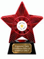 Red Superstar Employee of the Week Gold Star Resin Trophy 140 x 125mm (A8)