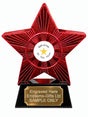 Red Superstar Employee of the Year Gold Star Resin Trophy 140 x 125mm (A8)