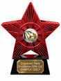 Red Superstar Water Polo Resin Trophy 140 x 125mm (A8)