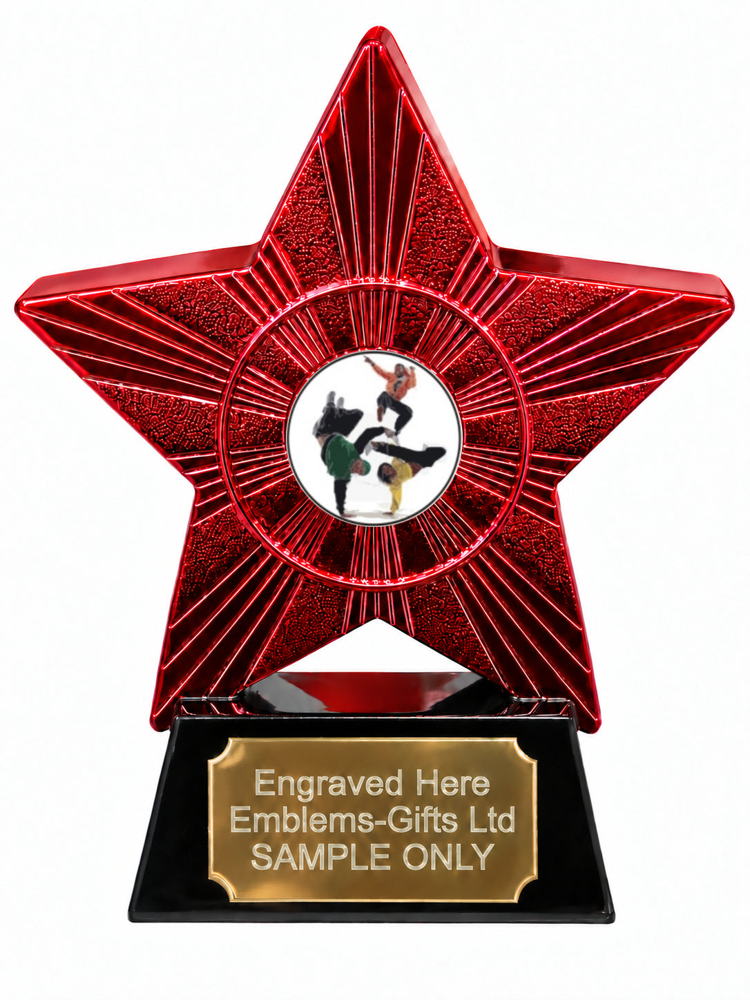 Red Superstar Breakdancing Resin Trophy 140 x 125mm (A8)