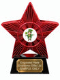 Red Superstar Leprechaun Resin Trophy 140 x 125mm (A9)