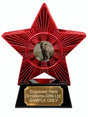 Red Superstar Brown Bear Standing Resin Trophy 140 x 125mm (A9)