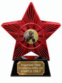 Red Superstar Brown Bear Walking Resin Trophy 140 x 125mm (A9)