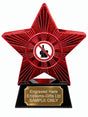 Red Superstar No Alcohol Resin Trophy 140 x 125mm (A9)