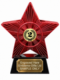Red Superstar 2nd Place Laurel Resin Trophy 140 x 125mm (A1) with 2nd Place Laurel centre and sample engraving