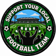 Support Your Local Football Team Green and White 80mm embroidered patch