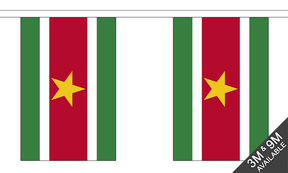 Suriname 3 metre bunting, 10 flags - Flagmania