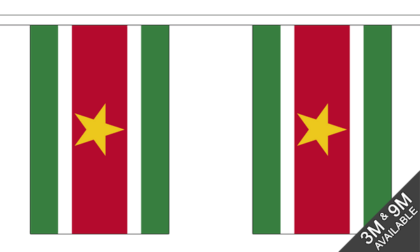 Suriname 3 metre bunting, 10 flags - Flagmania