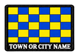 Surrey personalised county patch artwork preview, 90 x 60mm