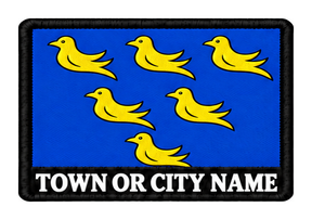 Sussex personalised county patch artwork preview, 90 x 60mm