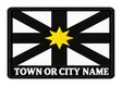 Sutherland personalised county patch artwork preview, 90 x 60mm