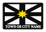 Sutherland personalised county patch artwork preview, 90 x 60mm