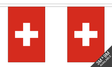 Switzerland 3 metre bunting, 10 flags - Flagmania