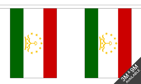 Flagmania Tajikistan Bunting, 9 metre bunting