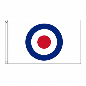 Target (Roundel) Flag centred on square white background