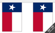 Texas 3 metre bunting, 10 flags - Flagmania