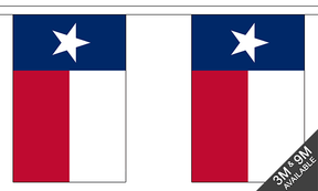 Texas 3 metre bunting, 10 flags - Flagmania