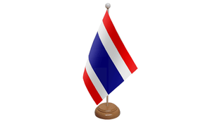 Flagmania Thailand wooden hand flags, 9x6 inch, pack of 12, no bases