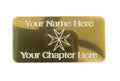 Personalised Knight`s of Malta Masonic Lodge Gold Case Plate (MP49)