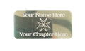 Personalised Knight`s of Malta Masonic Lodge Silver Case Plate (MP49)