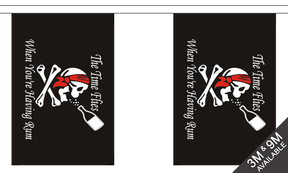 Time Flies When You Have Rum 3 metre bunting, 10 flags - Flagmania