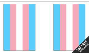 Transgender (New) 3 metre bunting, 10 flags - Flagmania