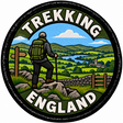 Trekking England 80mm embroidered patch