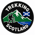 Trekking Scotland - Saltire Design 80mm embroidered patch