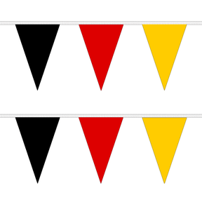 Flagmania Black, Red and Gold (Germany) Triangle Bunting 20 metre bunting