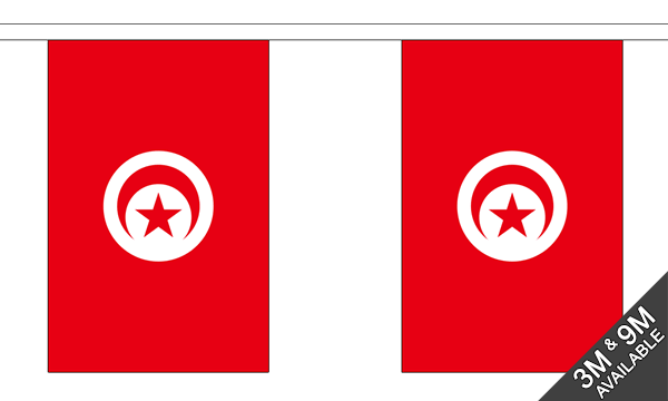 Flagmania Tunisia Bunting, 9 metre bunting