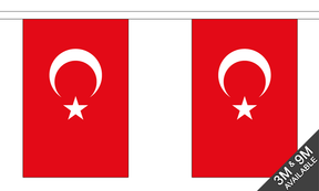 Turkey 3 metre bunting, 10 flags - Flagmania