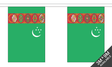 Turkmenistan 3 metre bunting, 10 flags - Flagmania