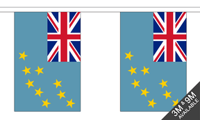 Tuvalu 3 metre bunting, 10 flags - Flagmania