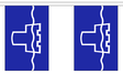 Tyne and Wear 3 metre bunting, 10 flags - Flagmania